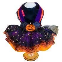 Vestido Halloween Bruxinha Morgana para cachorro e gato