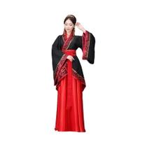 Vestido Hanfu Feminino De Manga Longa Em Estilo Antigo Com Patchwork, Saia Tradicional Chinesa Para