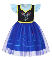 Vestido HenzWorld Princess azul preto de tule 8-9 anos