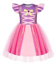 Vestido HenzWorld Purple Princess, manga esvoaçante, 9-10 Y