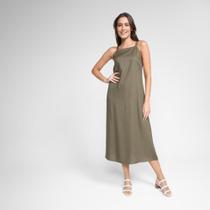 Vestido Hering Midi Liso Vestido Hering Midi Liso