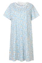 Vestido hospitalar AVIIER 100% algodão para mulheres Blue Flower 3XL