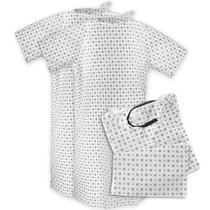 Vestido hospitalar Magnus Care, mistura de algodão, elegante, 2XL, pacote com 2 Vestido hospitalar Magnus Care, mistura de algodão, elegante, 2XL, pacote com 2