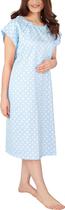 Vestido hospitalar Utopia Care feminino macio e confortável azul S-M