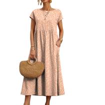 Vestido HOTYD Boho com estampa floral vintage para mulheres de verão