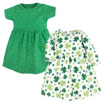 Vestido Hudson Baby Cotton para meninas de 9 a 12 meses Shamrocks