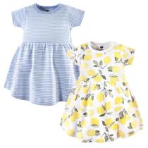 Vestido Hudson Baby Cotton para meninas, limões de 0 a 3 meses