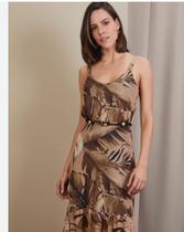 Vestido ilícito tule Flex shadow leaves