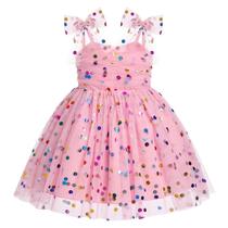 Vestido IMEKIS Rosa com Paetês para Aniversariante 3-4 anos Vestido IMEKIS Rosa com Paetês para Aniversariante 3-4 anos