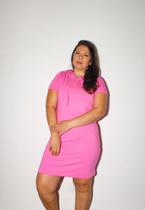 Vestido Imperiale com Capuz em Moletinho Rosa