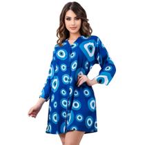 Vestido Indiano Blusão Bata Boho Túnica Olho Grego Chalaróste MI100011