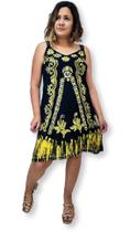 Vestido Indiano Curto Alça Batik Bordado S-104