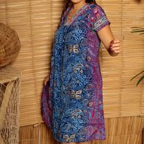 Vestido indiano detalhes azul Vestido indiano detalhes azul