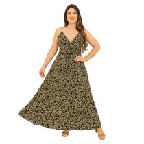 Vestido Indiano FMF Longo Estampado Casual Verão Premium