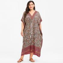 Vestido Indiano Kaftan Estampa Vestido Indiano Kaftan Estampa