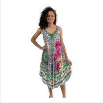 Vestido Indiano Trapézio Moda Plus Size GG 361