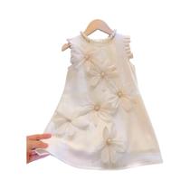 Vestido Infantil 3D Com Flores E Urso Para Meninas, Elegante Para Festas De Casamento, Roupas Para Vestido Infantil 3D Com Flores E Urso Para Meninas, Elegante Para Festas De Casamento, Roupas Para