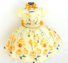 Vestido Infantil Abelhinha Bebêeluxo E Tiara Vestido Infantil Abelhinha Bebêeluxo E Tiara