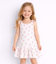 Vestido Infantil Alça Com Laço Nas Pontas Select Rosa Vestido Infantil Alça Com Laço Nas Pontas Select Rosa
