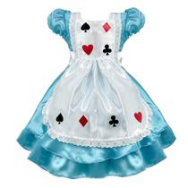 Vestido Infantil Alice no País das Maravilhas Festa Fantasia Carnaval Vestido Infantil Alice no País das Maravilhas Festa Fantasia Carnaval