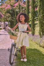 Vestido Infantil Amarelo Com Laço e Perolas Petit Cherie Vestido Infantil Amarelo Com Laço e Perolas Petit Cherie