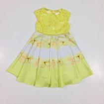 Vestido Infantil Amarelo Com Renda - Ninali TAMANHO 2 (SKU 6925)