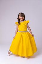 Vestido Infantil Amarelo Longo Dama de Honra Luxo Festas Vestido Infantil Amarelo Longo Dama de Honra Luxo Festas