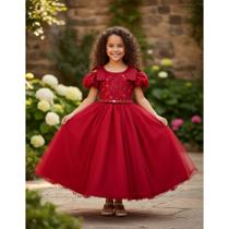 Vestido Infantil Aniversário Casamento Festa Elegante Luxo Vestido Infantil Aniversário Casamento Festa Elegante Luxo