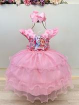 Vestido Infantil Azul Claro Lilo Stitch e Angel Festas