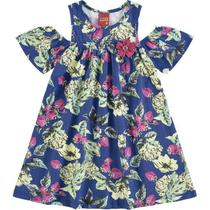 Vestido Infantil Azul Flores Kyly 109336