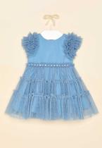 Vestido Infantil Azul Petit Cherie Festa