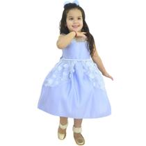 Vestido Infantil Azul Serenity Bebê Tule Ilusion - Casamento