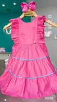 Vestido infantil babadinho Rosa
