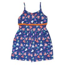 Vestido Infantil Babado e Pompom Laranja