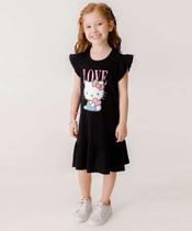 Vestido Infantil Babado Hello Kitty Sanrio Tam 4 a 10-23023