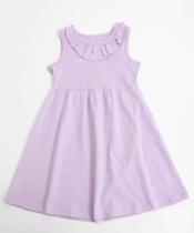 Vestido Infantil Babado Textura Marisa Tam 1 a 3 Lilás-78186