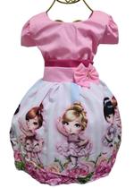 Vestido Infantil Bailarina Rosa Aniversário Festa Luxo Vestido Infantil Bailarina Rosa Aniversário Festa Luxo