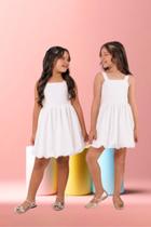 Vestido Infantil Balone Branco Meninas