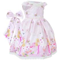 Vestido Infantil Barbie Rosa Luxuoso Vestido Infantil Barbie Rosa Luxuoso