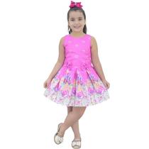 Vestido Infantil Barbie Sereia Rosa