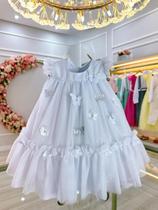 Vestido Infantil Bebê Branco Jardim Encantado Luxo Vestido Infantil Bebê Branco Jardim Encantado Luxo