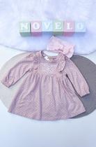 Vestido Infantil Bebê Manga Longa Milon