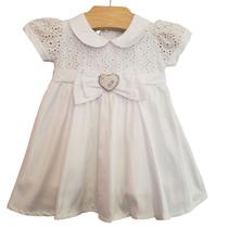 Vestido Infantil Bebê Menina Batizado Tecido Luxo Ref 3255 - ANJOS BABY