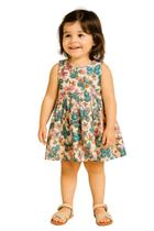 Vestido Infantil Bebê Menina Borboletas Coloridas Com Laço Vestido Infantil Bebê Menina Borboletas Coloridas Com Laço
