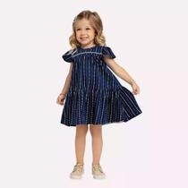 Vestido Infantil Bebê Menina Estampa Corações Milon Vestido Infantil Bebê Menina Estampa Corações Milon