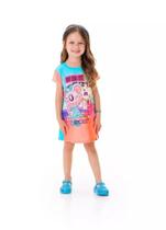 Vestido Infantil Bebê Menina Maxi Estampa Coala Marlan Vestido Infantil Bebê Menina Maxi Estampa Coala Marlan