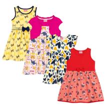 Vestido Infantil Bebê Menina P ao G kit 5 Vestido Infantil de Bebê