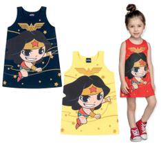 Vestido infantil bebê mulher maravilha licenciado