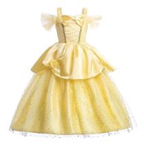Vestido Infantil Bela e a Fera - Fantasia de Princesa para Festa de Aniversário ou Halloween Vestido Infantil Bela e a Fera - Fantasia de Princesa para Festa de Aniversário ou Halloween