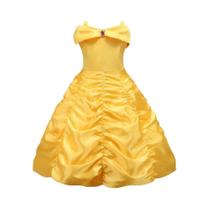 Vestido Infantil Bela e a Fera - Fantasia de Princesa para Festa de Aniversário ou Halloween